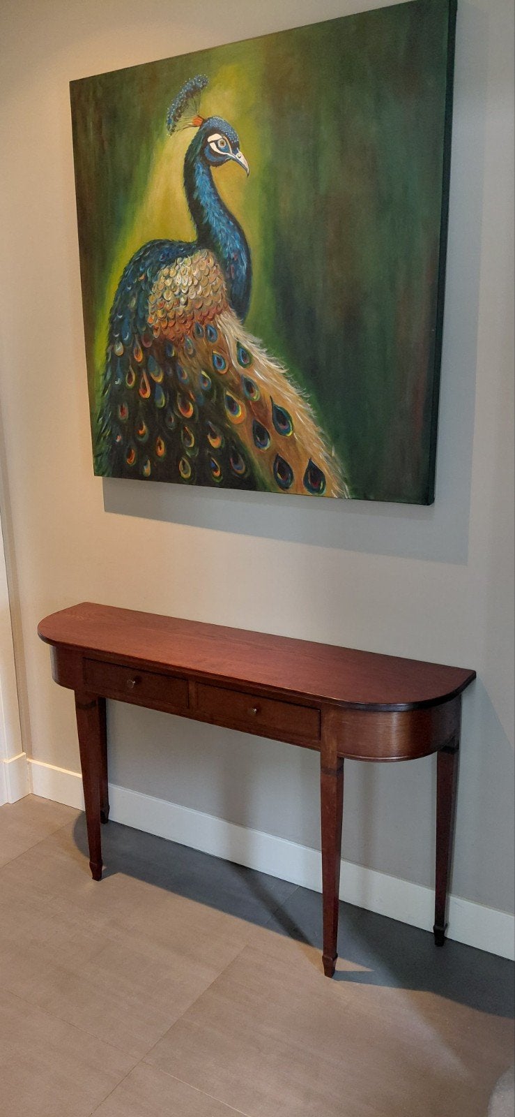 Sidetable in uitmuntende staat. Massief eikenhout, Ophalen, 100 tot 150 cm, Eikenhout, Zo goed als nieuw