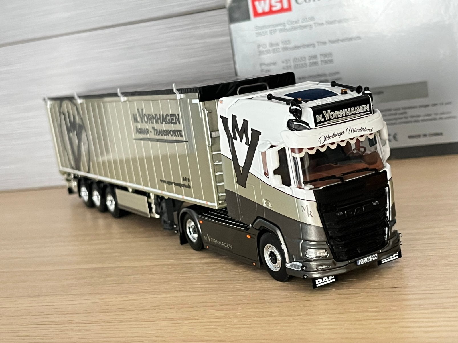 WSI DAF XG+ Walkingfloor M. Vornhagen, Ophalen of Verzenden, Zo goed als nieuw, Bus of Vrachtwagen, Wsi