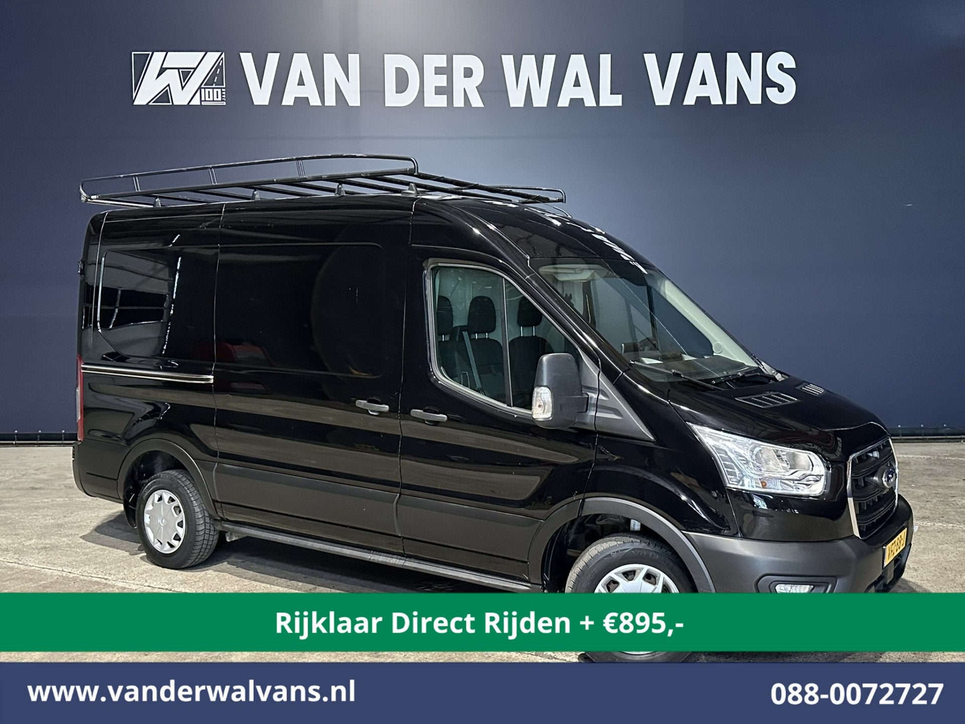 Ford Transit 2.0 TDCI L2H2 Euro6 *Nieuwe apk* Airco | Camera, Voorwielaandrijving, 4 cilinders, 2450 kg, Zwart