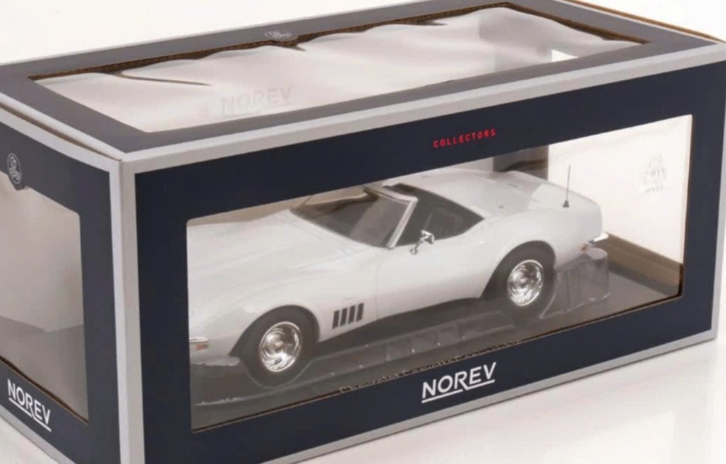 Chevrolet Corvette CABRIO 1969 Wit 1/18 NOREV ref. 189038, Verzenden, Nieuw, Auto, Norev
