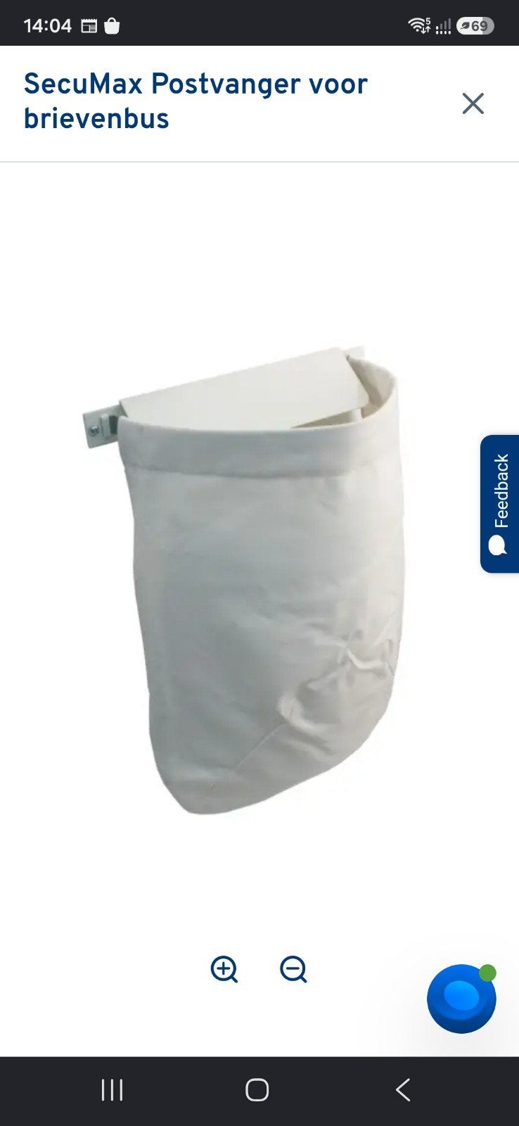 postzak voor brievenbus, Ophalen of Verzenden, Gebruikt, Beige