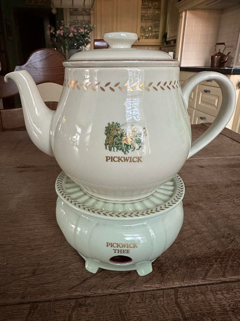 Pickwick Theepot met waxinehouder - Vintage, Huis en Inrichting, Keuken | Keukenbenodigdheden, Zo goed als nieuw, Ophalen
