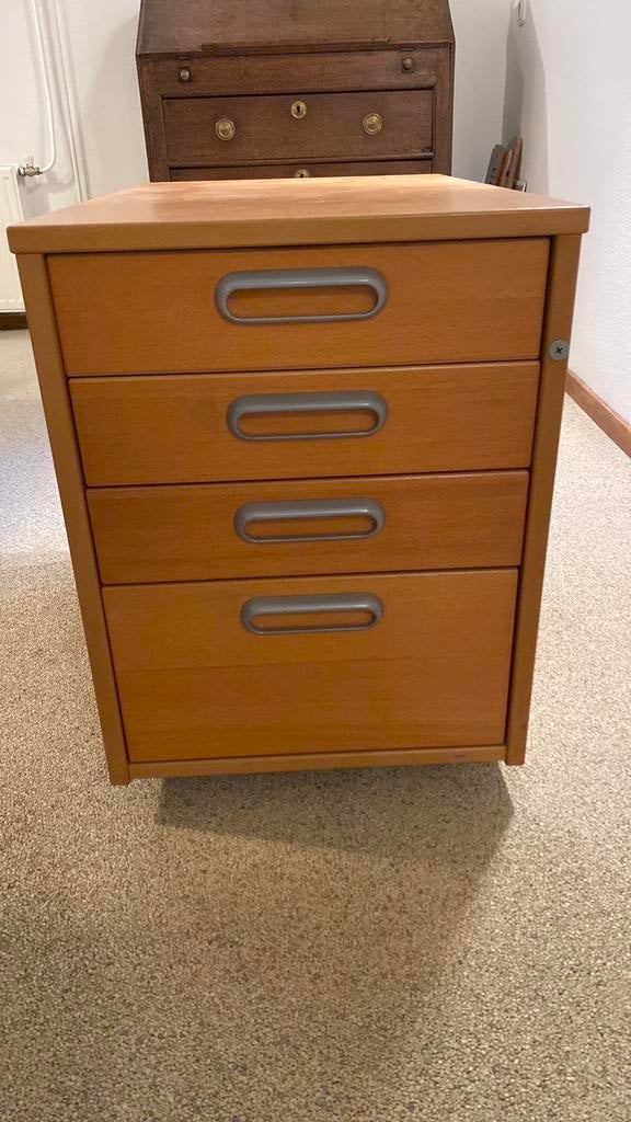 Laden kastje IKEA beuken, Huis en Inrichting, Ophalen, Minder dan 50 cm, Gebruikt, 3 of 4 laden