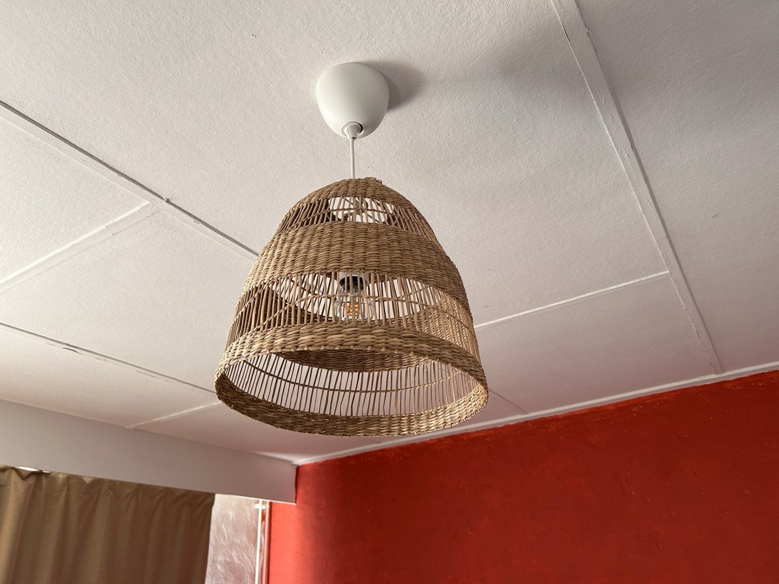 IKEA TORARED Lampenkap 36 cm - Natuurlijk materiaal, Natuurlijk materiaal, Beige, Rond, Zo goed als nieuw