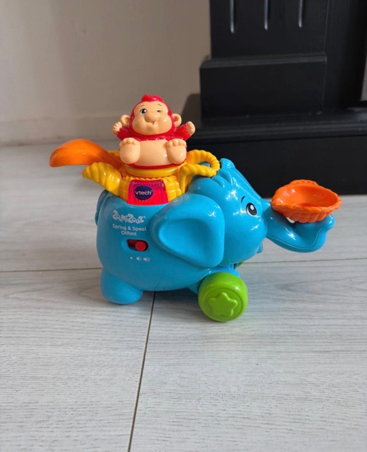 VTech ZoomiZooz Spring & Speel Olifant met Aapje, Ophalen of Verzenden, Zo goed als nieuw, Overige typen, Met geluid