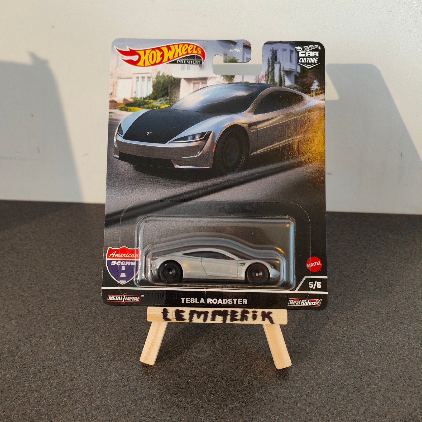 Hot Wheels Premium Tesla Roadster - American Scene, Hobby en Vrije tijd, Modelauto's | Overige schalen, Nieuw, Overige typen, Ophalen of Verzenden