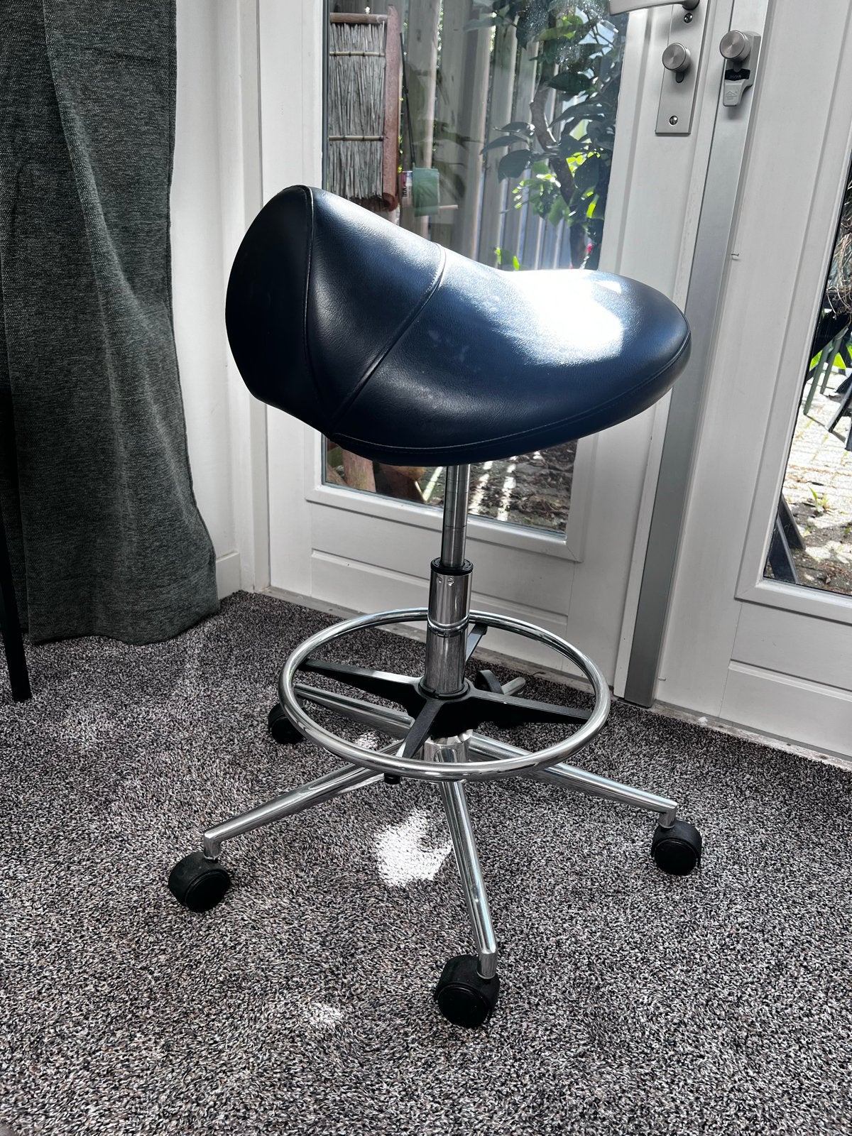In hoogte verstelbare Tabouret Kruk/zadelkruk, Ophalen, Gebruikt, Zwart, Bureaukruk