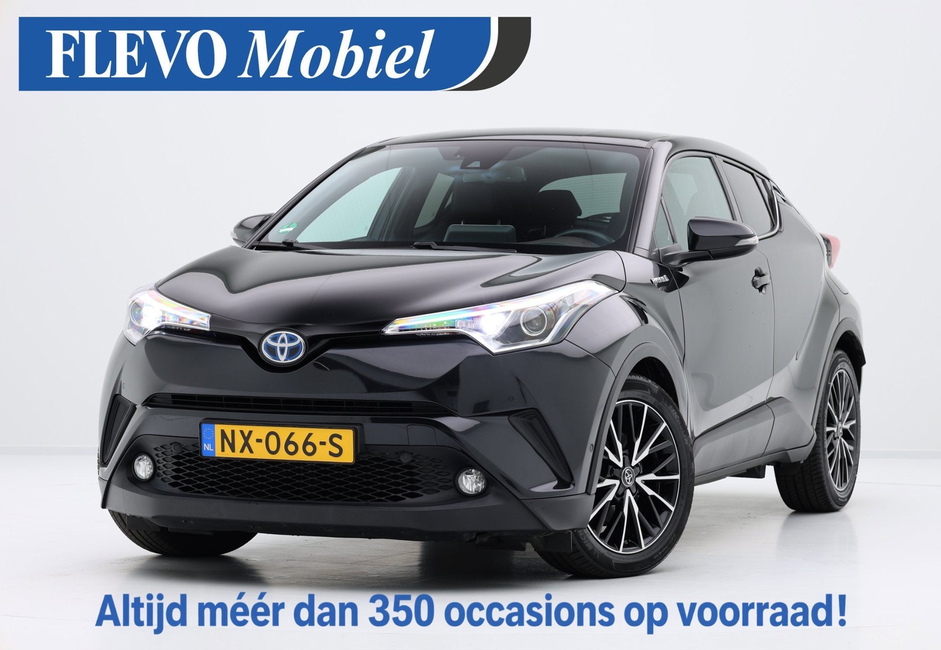 Toyota C-HR 1.8 Hybrid Executive Aut. Leer/stoffen bekl.|Cli, Auto's, Euro 6, 4 cilinders, Leder en Stof, Zwart
