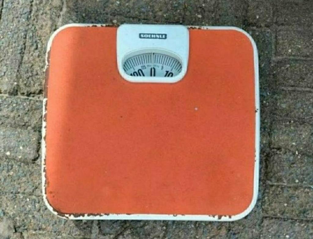 Weegschaal,RETRO,Oranje,SOEHNLE,1960,analoog,gewicht,Retro, Ophalen of Verzenden, Persoonlijke verzorging