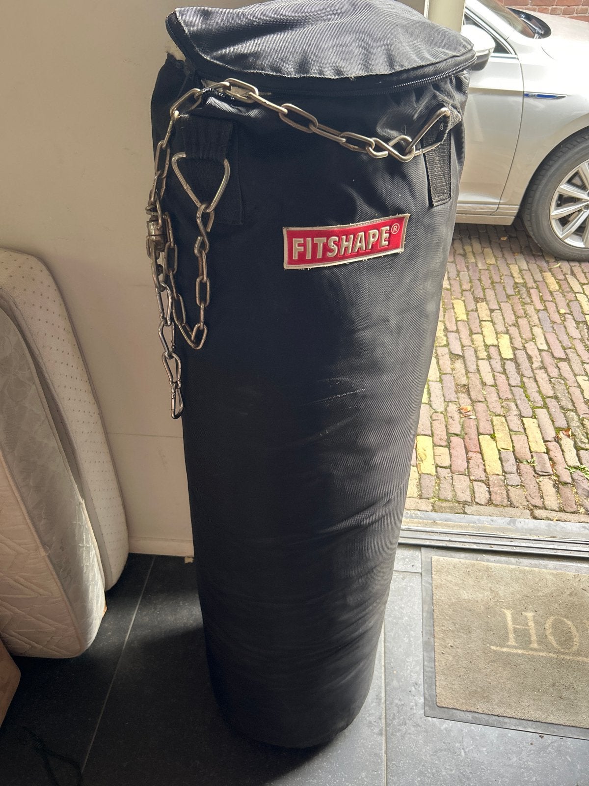 Bokszak Fitshape - Zwart, inclusief ketting, Sport en Fitness, Ophalen, Gebruikt, Bokszak