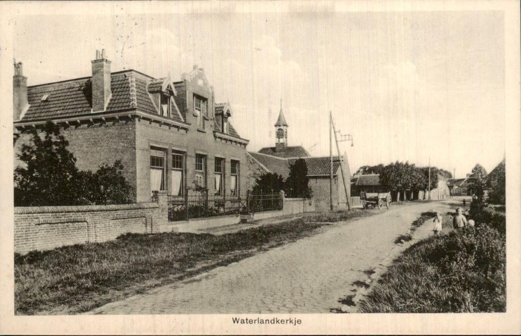 Waterlandkerkje - Kerk - Straatzicht, Ophalen of Verzenden, 1920 tot 1940, Gelopen, Zeeland