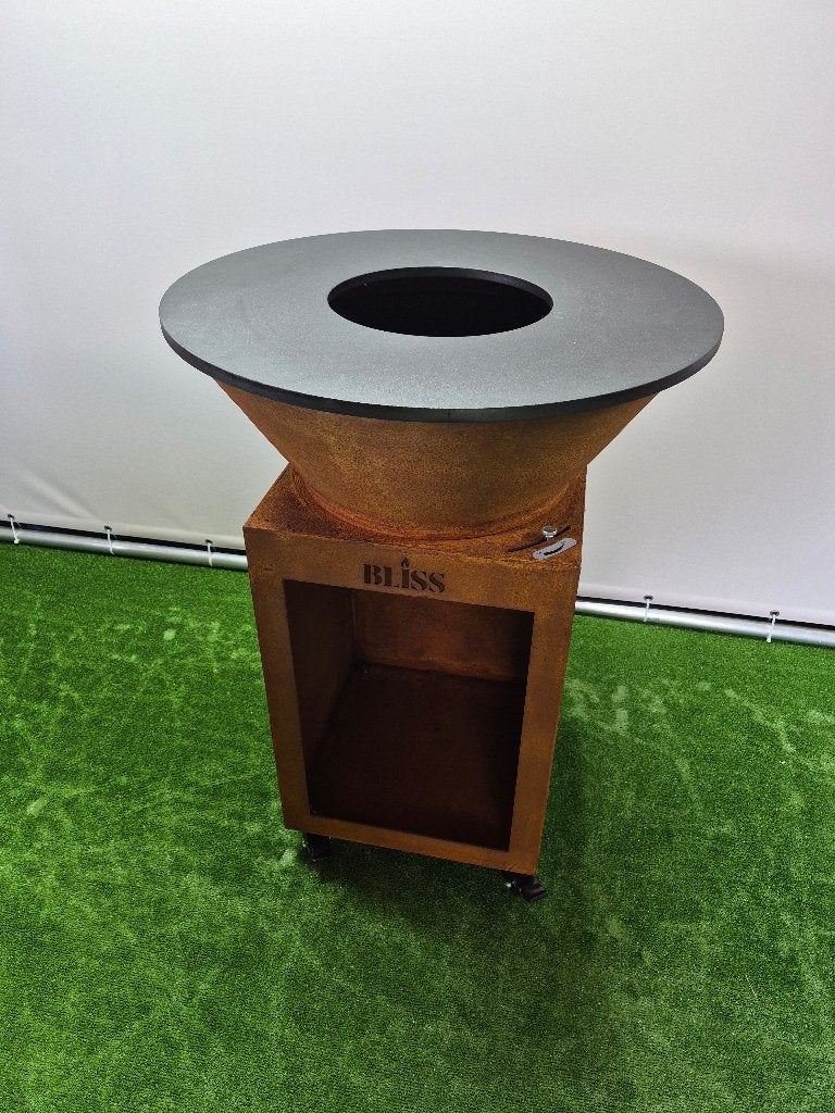 BLISS Cortenstaal BBQ Grill Ø72 grill, Tuin en Terras, Houtskoolbarbecues, Ophalen, Info@bliss-holten.com, Met accessoires, Nieuw