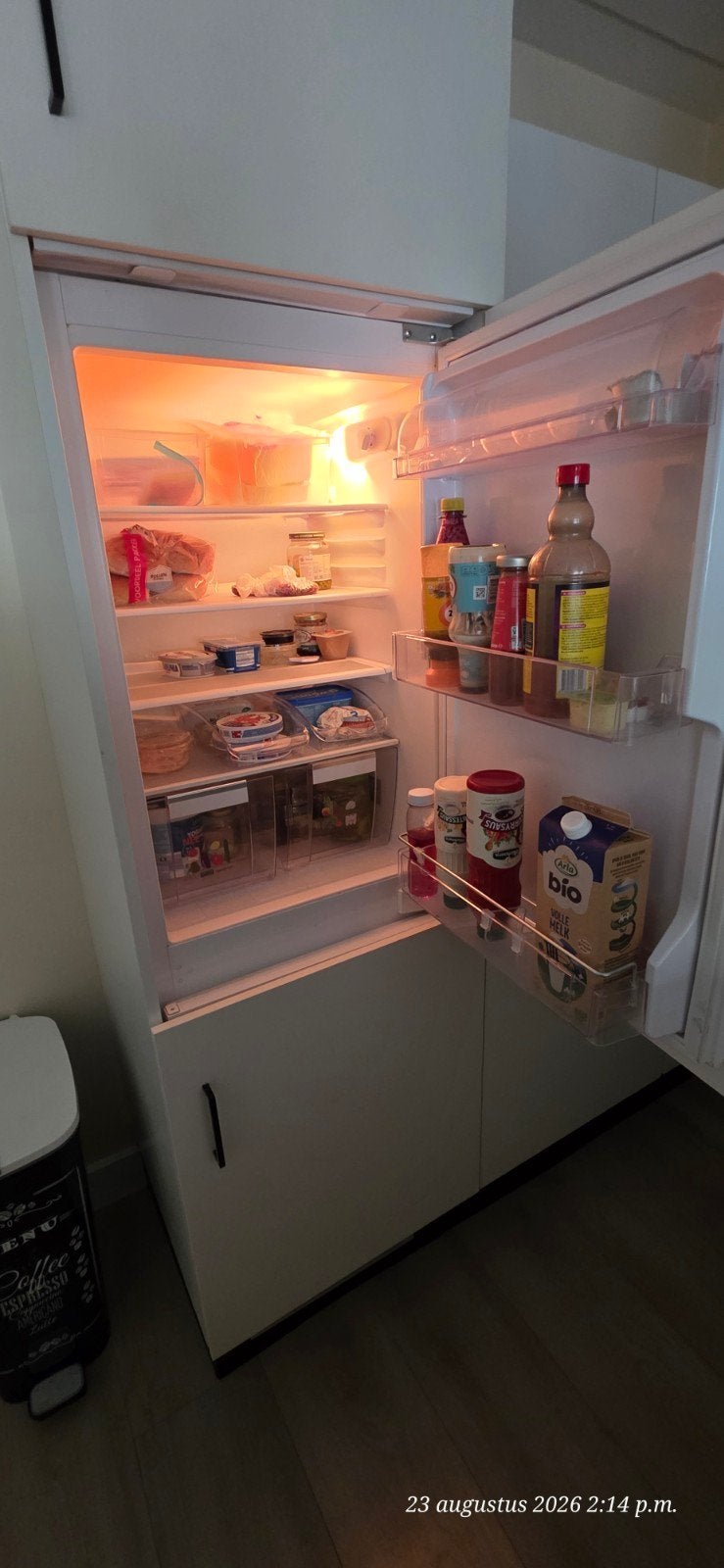 Koel-vriescombinatie Ikea, Witgoed en Apparatuur, Ophalen, 150 tot 200 liter, Gebruikt, 140 tot 160 cm
