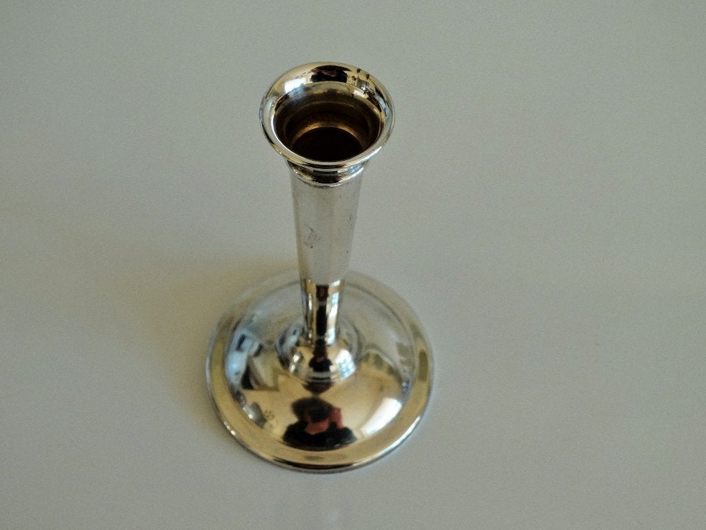 Sierlijk tweede gehalte zilveren vaasje, art deco vormgeving, Antiek en Kunst, Verzenden, Zilver