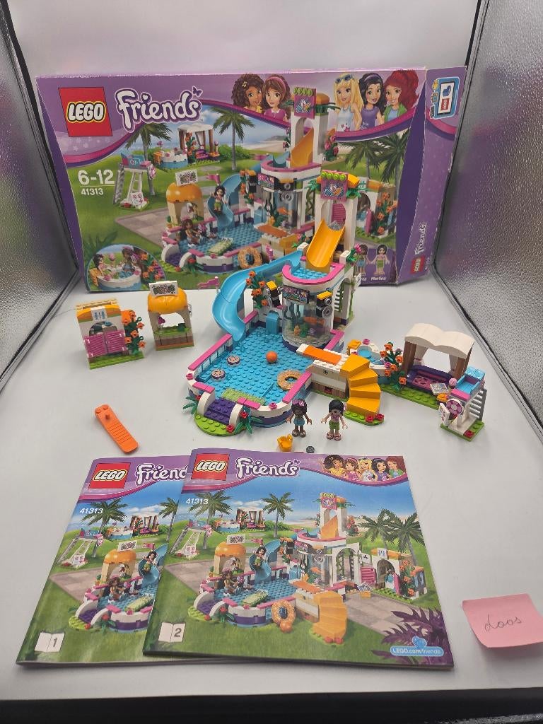 Lego Friends 41313 Heartlake Summer Pool, Ophalen of Verzenden, Zo goed als nieuw, Complete set, Lego