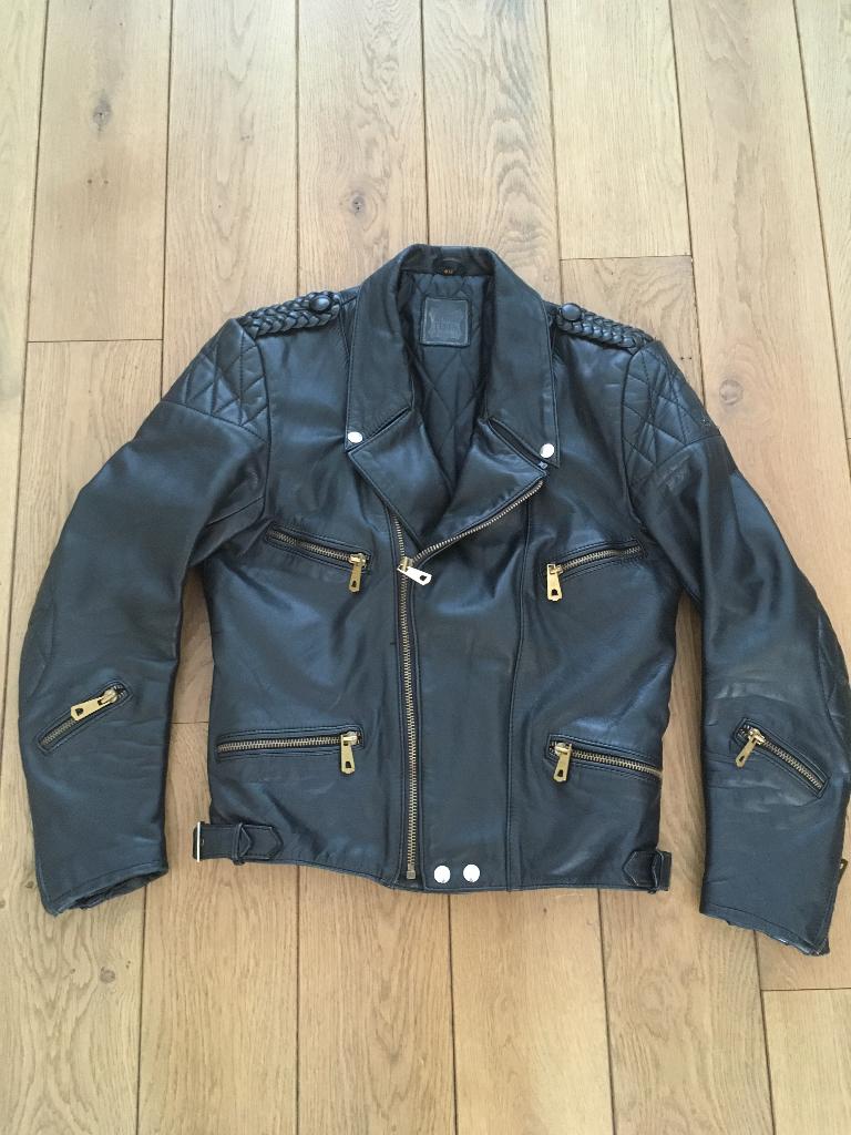 Leren jas maat S, Ophalen of Verzenden, Zo goed als nieuw, Maat 56/58 (XL), Zwart