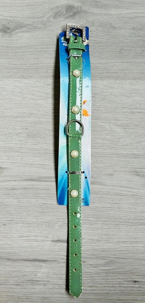 Hondenhalsband groen met glitters voor grote hond, Ophalen of Verzenden, Nieuw