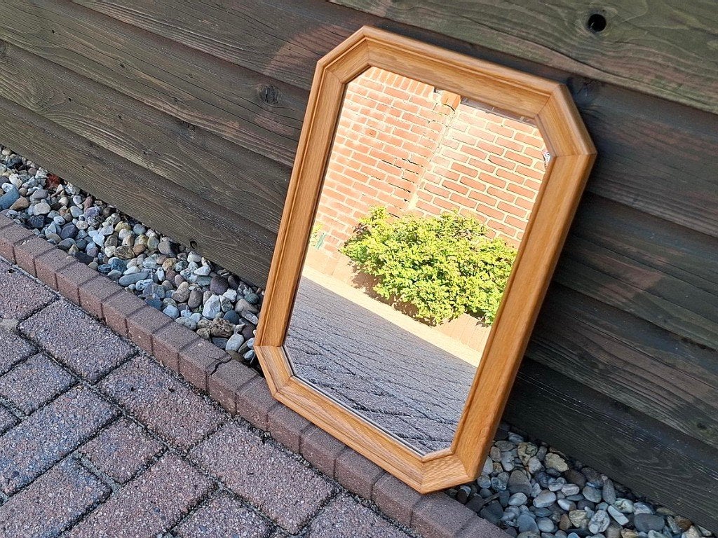 Spiegel licht eiken, Ophalen, Minder dan 50 cm, Zo goed als nieuw, Minder dan 100 cm