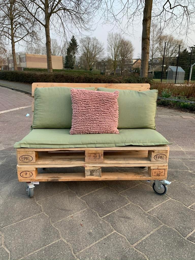 Zelfgemaakte houten pallet banken en pallet tafels, Ophalen, Nieuw, Hout