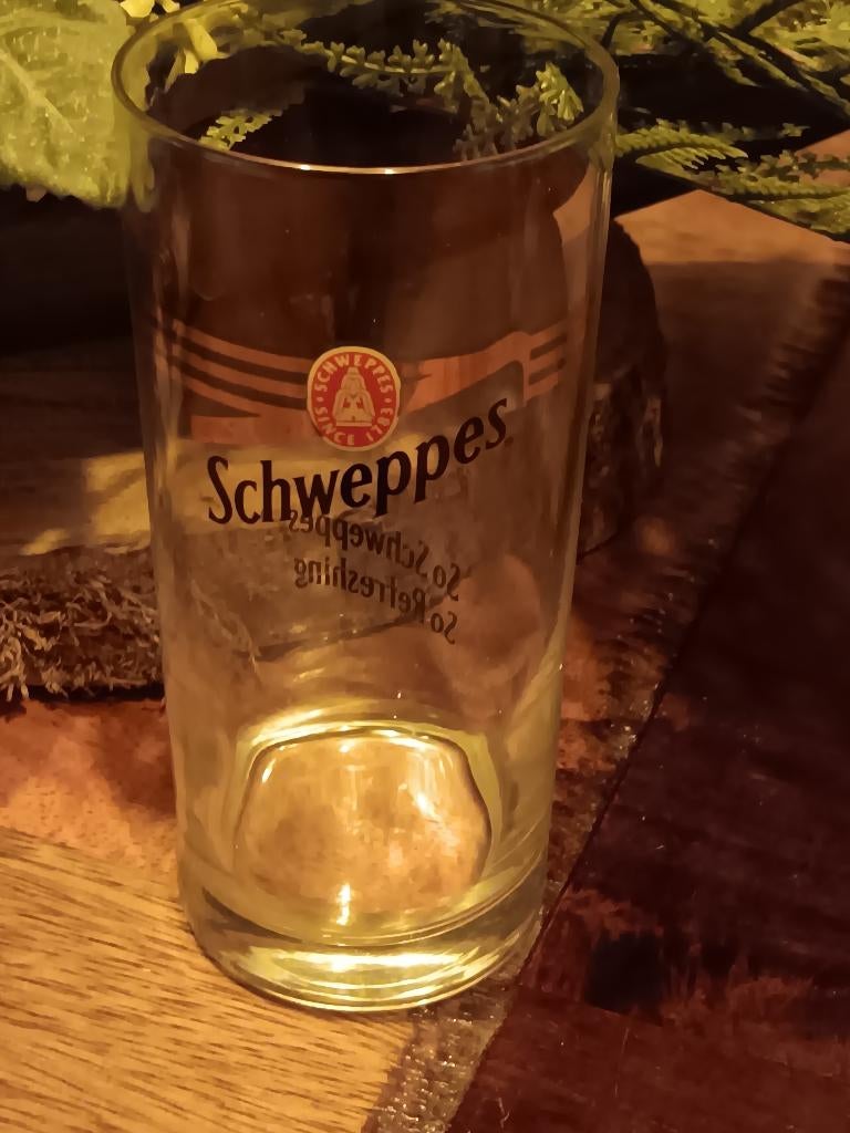 oud schwepps glas voor de verzamellaar, Antiek en Kunst, Ophalen
