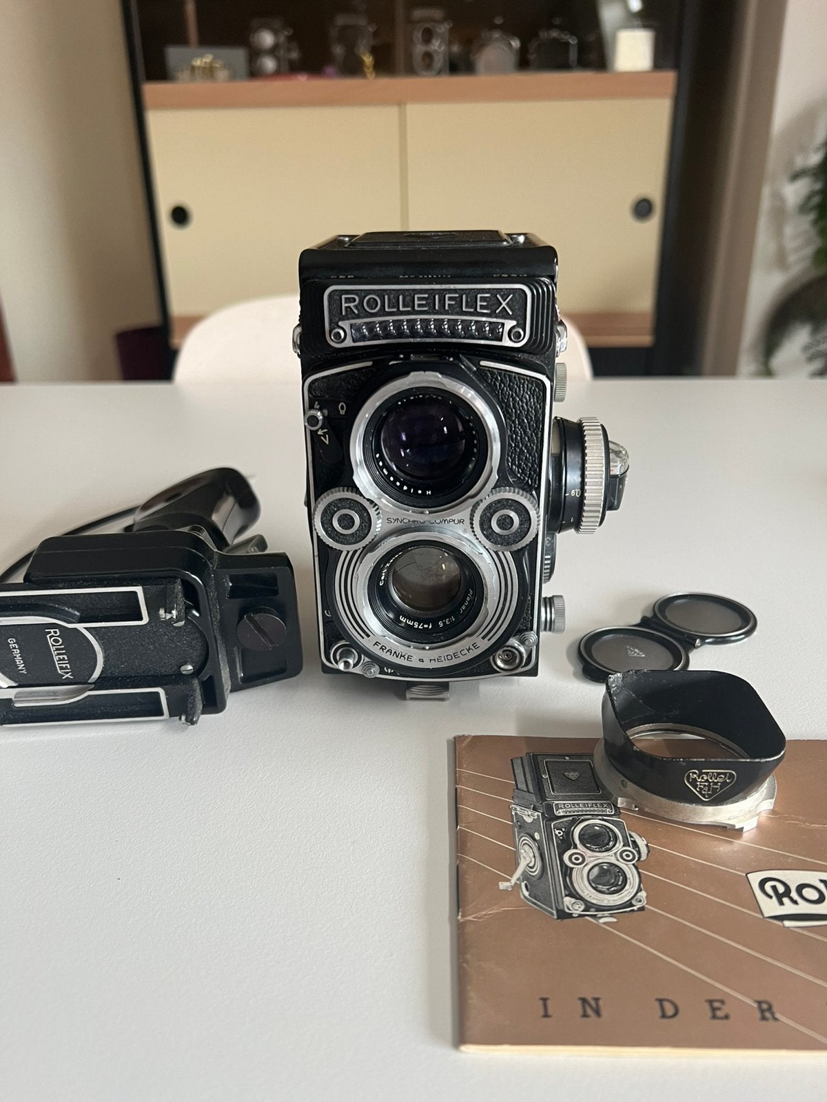 Rolleiflex 3.5F planar, oleson screen, Gebruikt, Compact, Ophalen of Verzenden, Overige Merken