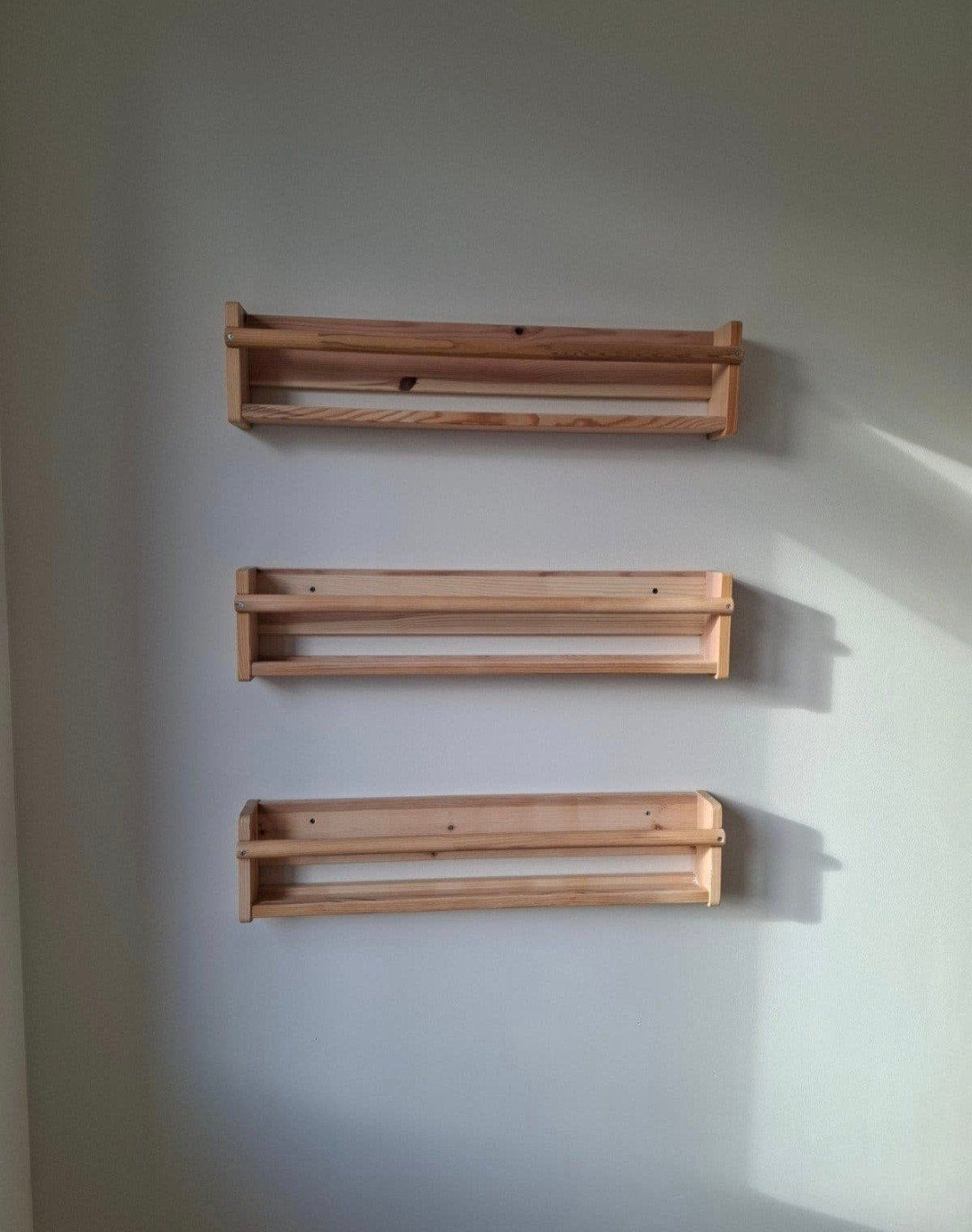 Houten Boekenplankjes - 70 cm breed (set van 3), Ophalen, Gebruikt