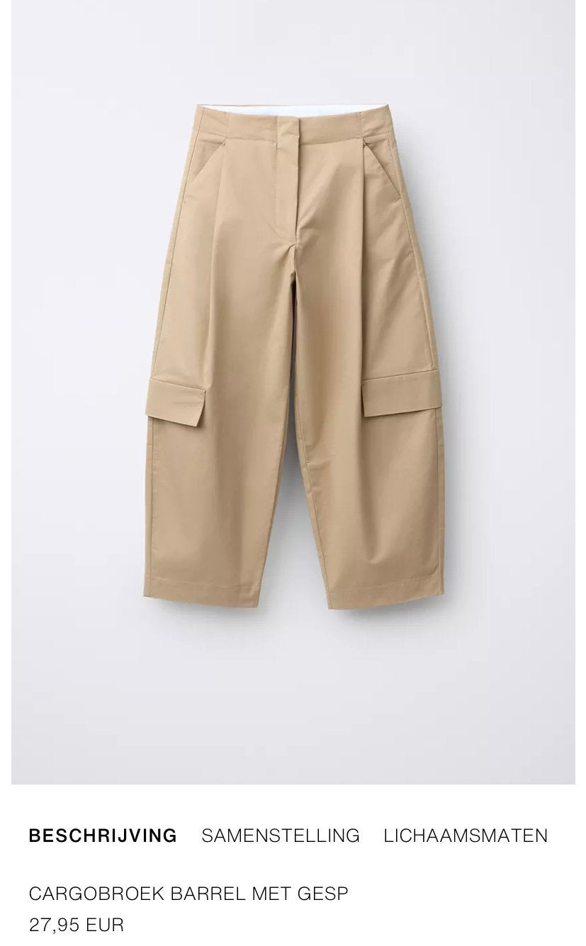 Nieuwe Cargobroek Barrel met gesp mt 164 - Nieuw, Kinderen en Baby's, Kinderkleding | Maat 164, Ophalen of Verzenden, Nieuw, Meisje