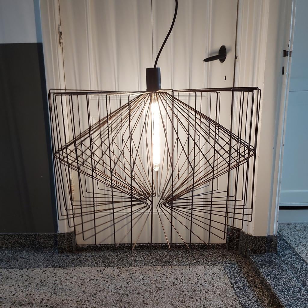 Draadstaal hanglamp lamp Wiro 6.5 Wever Ducre design, Huis en Inrichting, Ophalen, Zo goed als nieuw, Metaal, 50 tot 75 cm