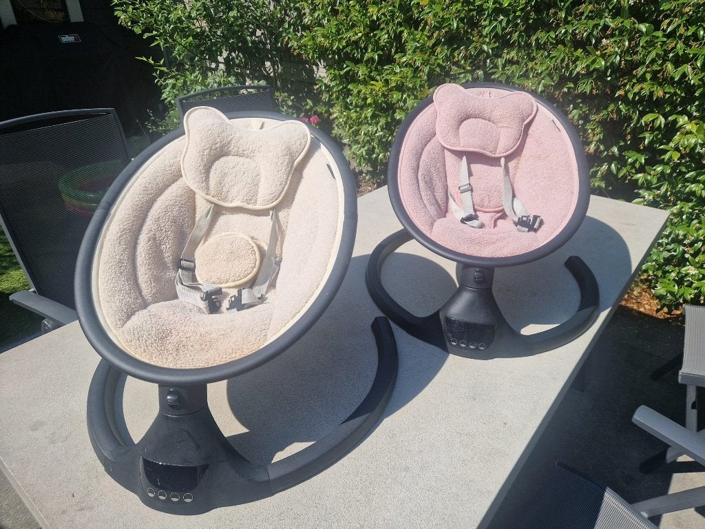 2 wipstoelen X Adventure  Rocco Teddy Oud roze of Off White, Verstelbaar, Wipstoel, Zo goed als nieuw, Ophalen