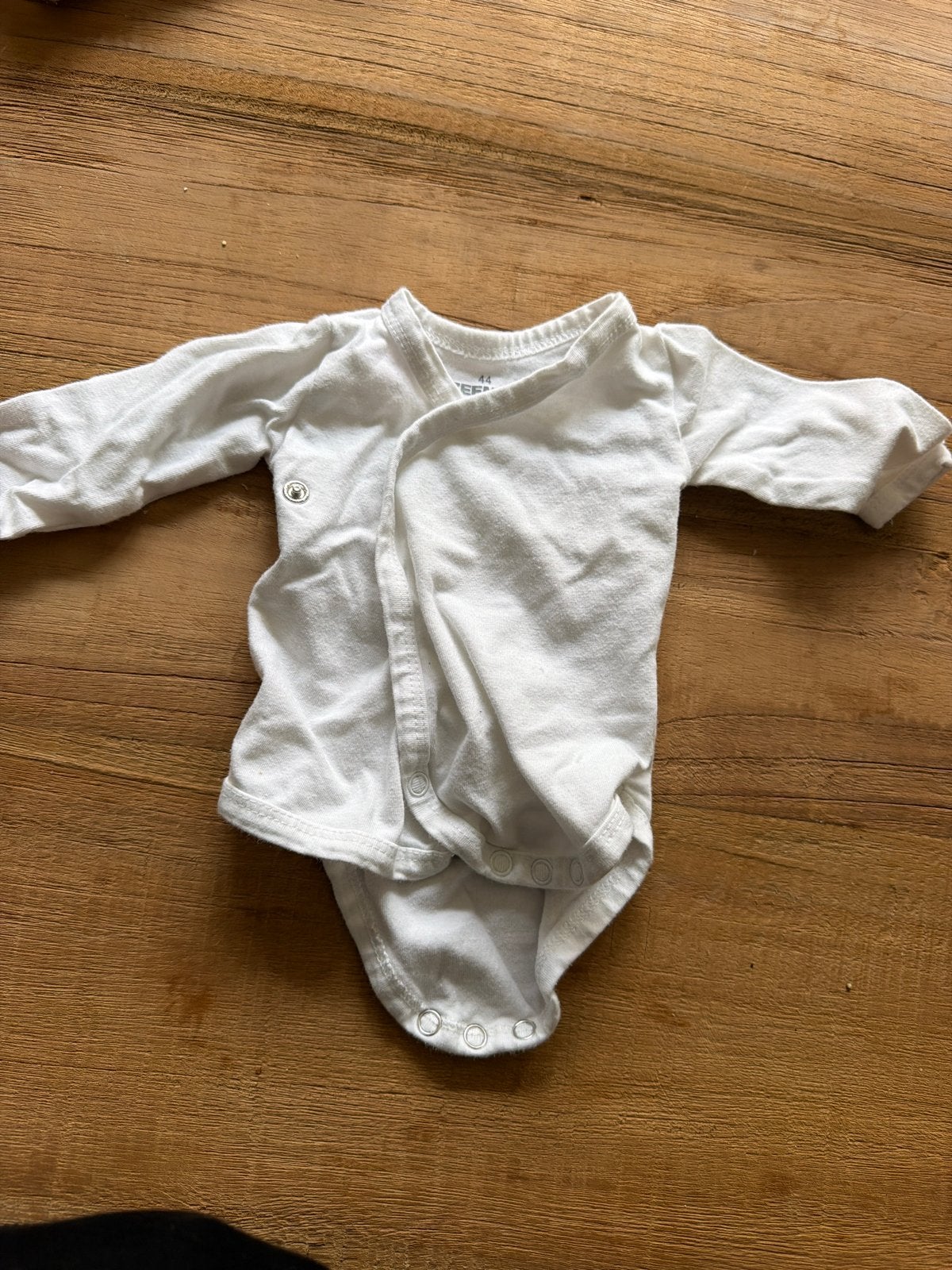Witte overslag romper - Maat 44, Ophalen of Verzenden, Gebruikt, Jongetje of Meisje