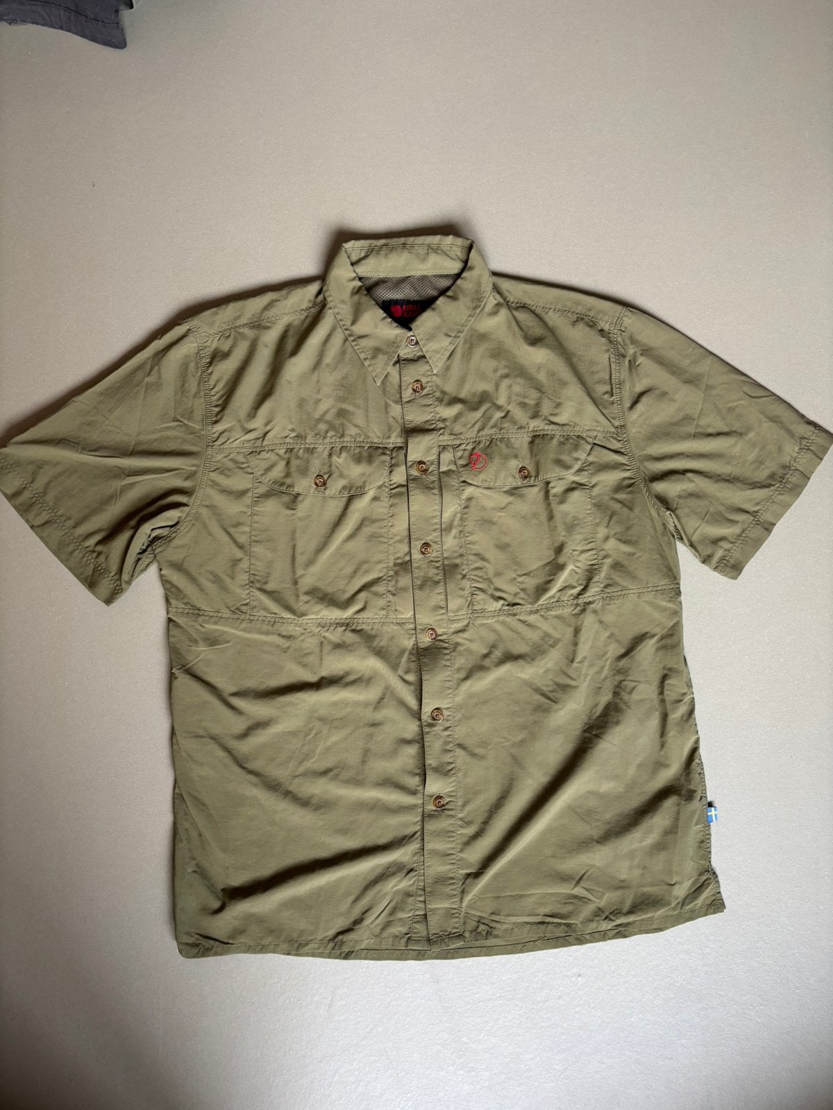 Fjällräven overhemd (Large), Ophalen of Verzenden, Zo goed als nieuw, Blauw, Halswijdte 41/42 (L)