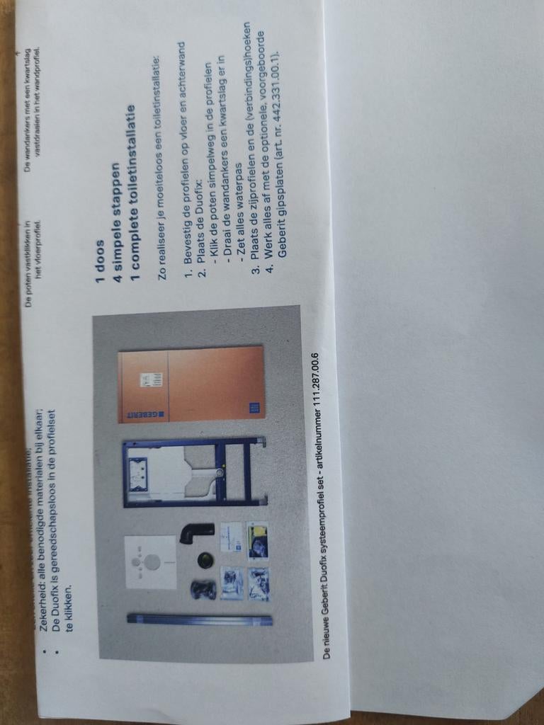 3 x Duofix systeemprofiel set sigma 12 cm inbouwreservoir, Ophalen, Nieuw, Toilet