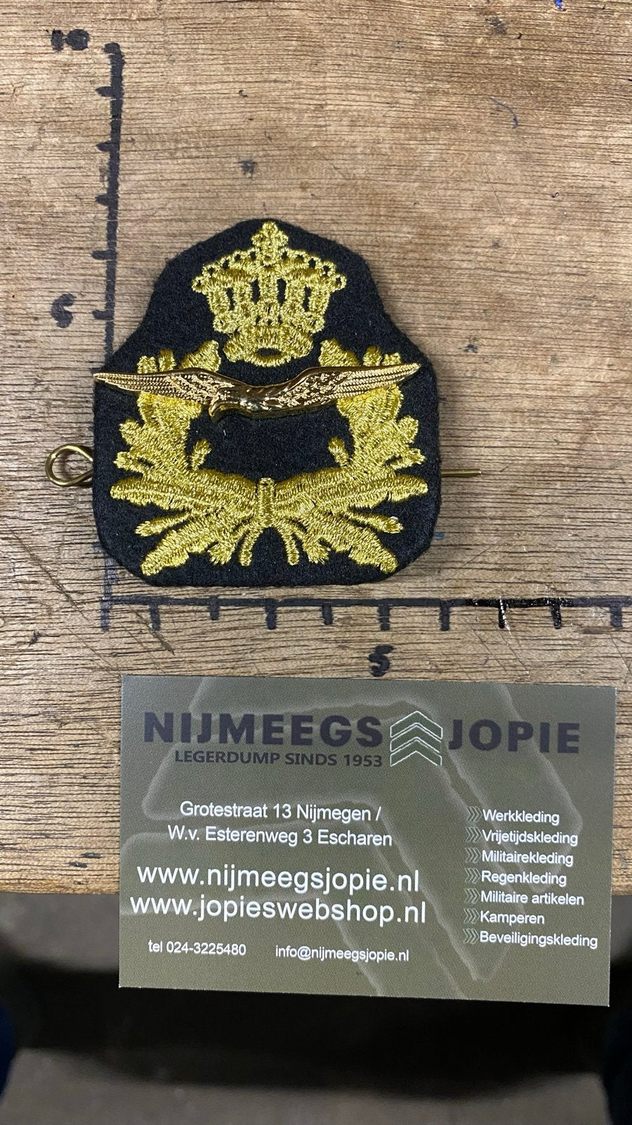 Baret embleem Klu. Officier, G, G, Ophalen of Verzenden, Luchtmacht