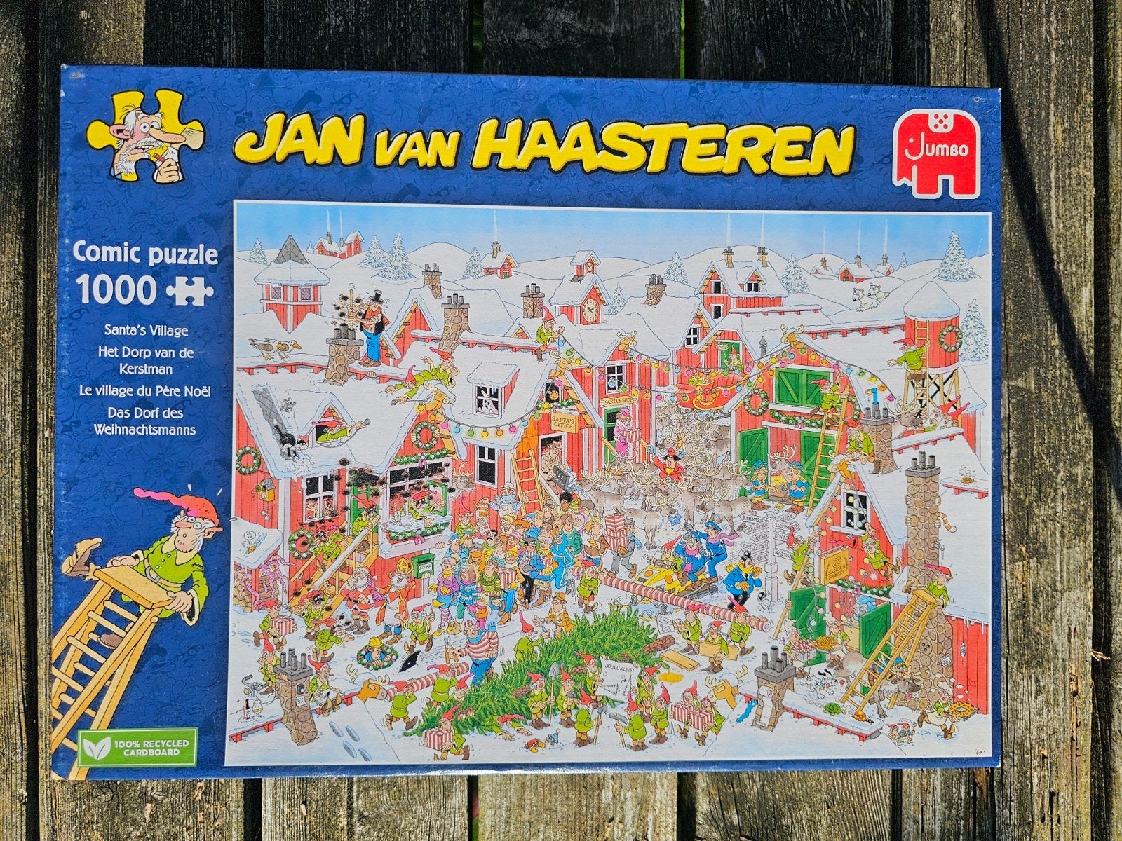 Jan van Haasteren Kerstman Dorp 1000 stukjes legpuzzel, Ophalen of Verzenden, 500 t/m 1500 stukjes, Gebruikt, Legpuzzel