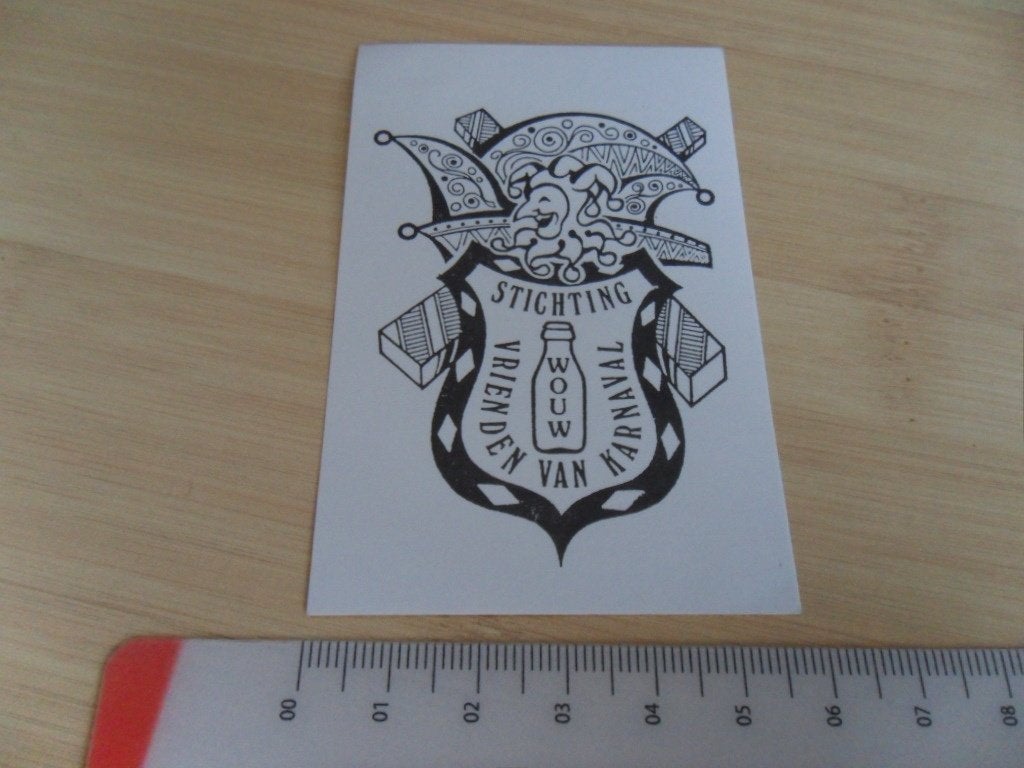 sticker wouw stichting vrienden van karnaval *, Ophalen, Zo goed als nieuw