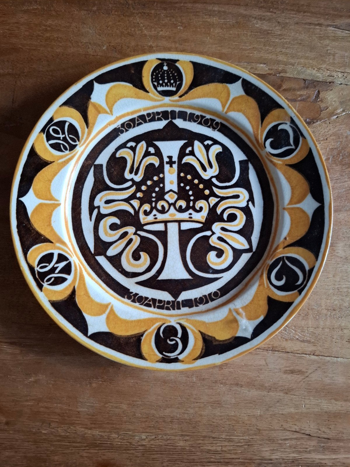 Mooi Herdenkingsbord Julia 20 cm - Onbeschadigd, Antiek en Kunst, Ophalen of Verzenden