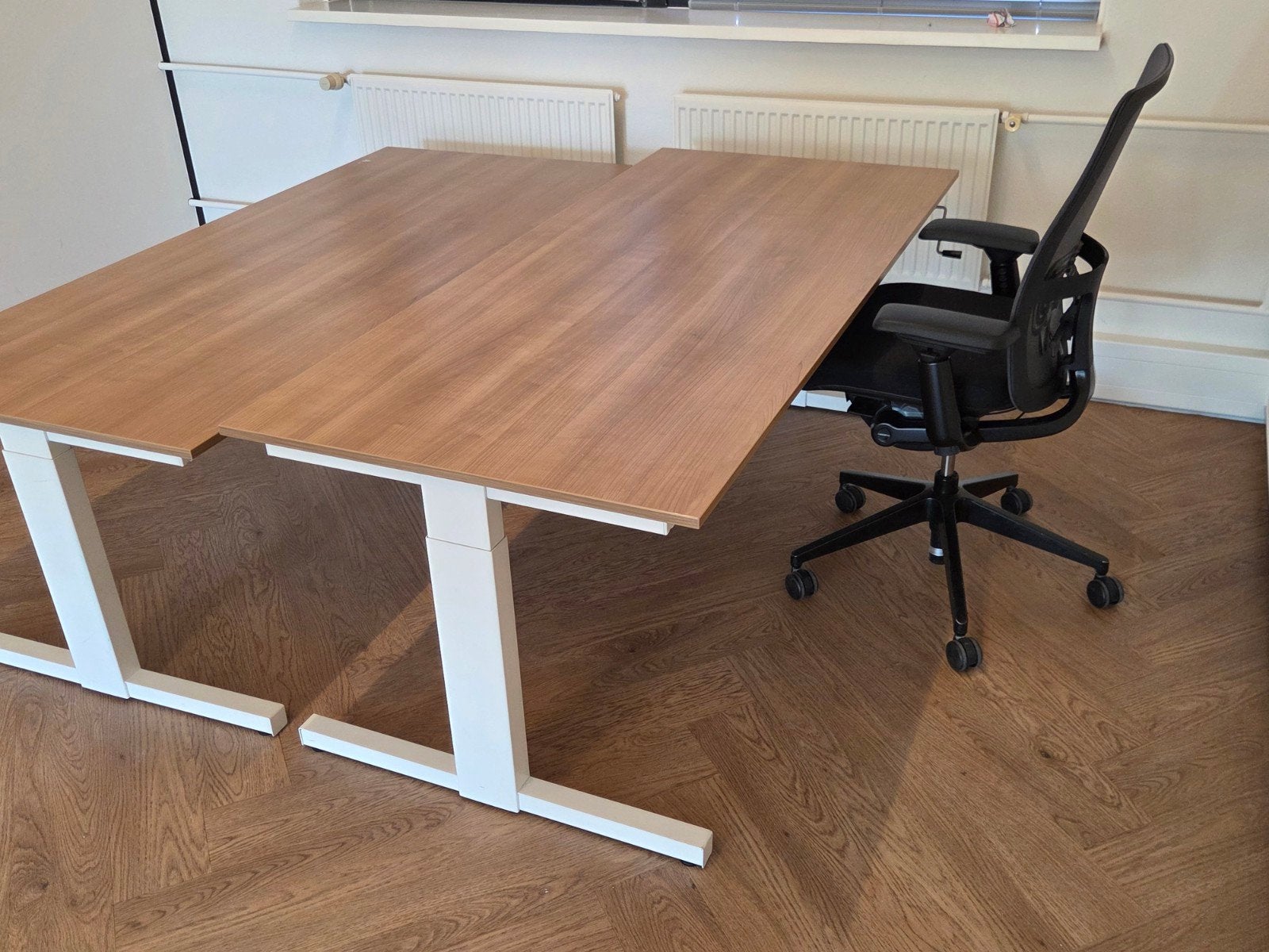 Voortman bureau met zwengel, NIEUW blad naar keuze ( 15 bes, 160 cm, Voortman, In hoogte verstelbaar, Ophalen of Verzenden