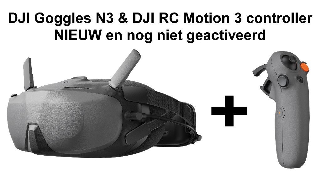 DJI Goggles N3 en RC Motion 3 controller voor DJI FPV drone, Ophalen of Verzenden, Nieuw, DJI, First person view (FPV)