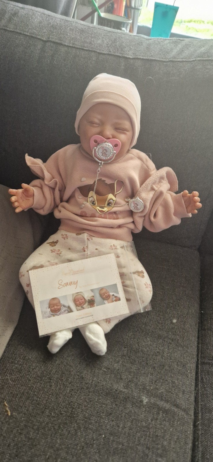 Reborn babypop Sammy van Ann Timmermans met boxopening, Verzamelen, Poppen, Ophalen of Verzenden