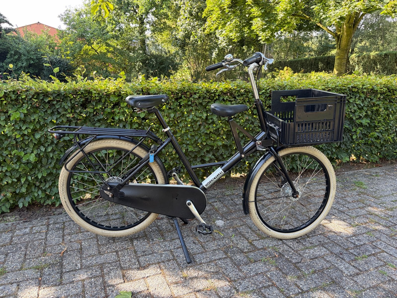 Workcycles Fr8 fiets met krat en origineel slot, Fietsen en Brommers, Fietsen | Dames | Damesfietsen, Gebruikt, Versnellingen