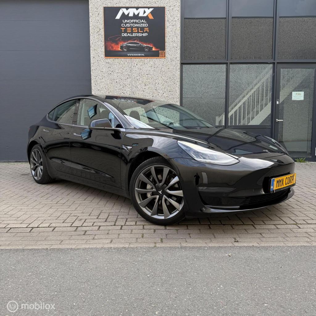Tesla Model 3 Long Range AWD + MMX PACK + IAP, Auto's, Tesla, Automaat, Gebruikt, Zwart, Overige carrosserieën