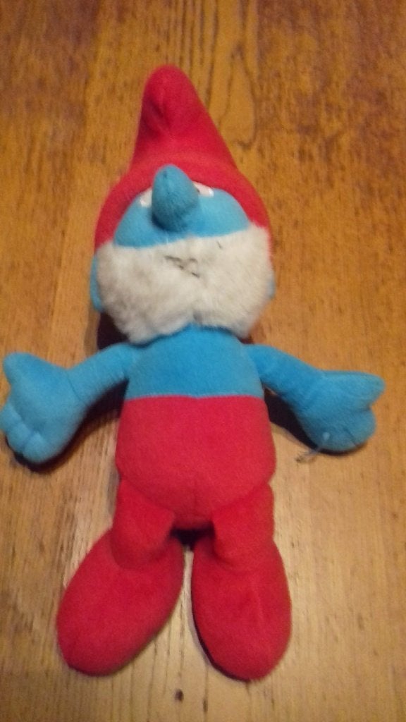 knuffel grote smurf, Ophalen of Verzenden, Gebruikt, Blauw, Overige typen