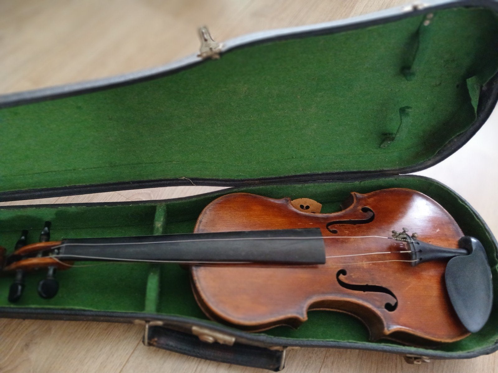 Vintage Viool met Koffer - Gebruikt, Ophalen of Verzenden, Gebruikt, 4/4-viool, Met koffer