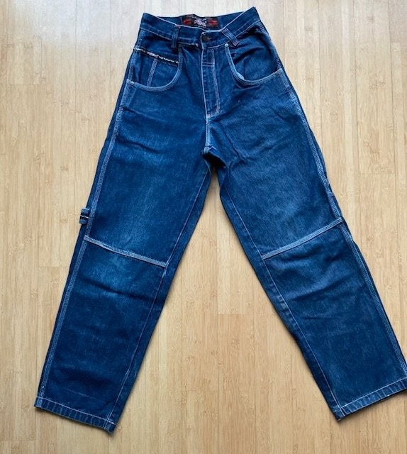Vintage baggy jeans maat 164 (26), Freaks Traditional Denim, Kinderen en Baby's, Broek, Freaks Traditional Denim, Jongen of Meisje