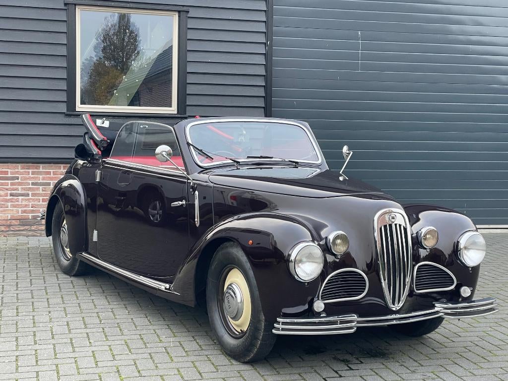 Lancia Aprilia Serie 1 Cabriolet Bertone 1939. One-of ASI, Auto's, Oldtimers, Achterwielaandrijving, Leder, Lancia, 1352 cc