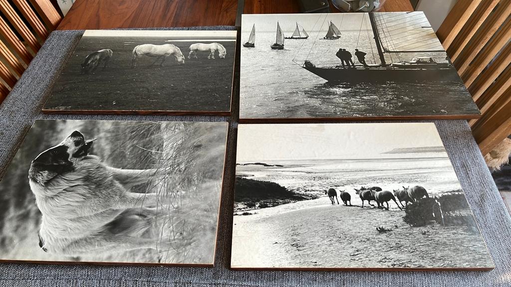 Meurop zwart wit foto collages, 1960 tot 1980, Gebruikt, Ophalen of Verzenden, Prent