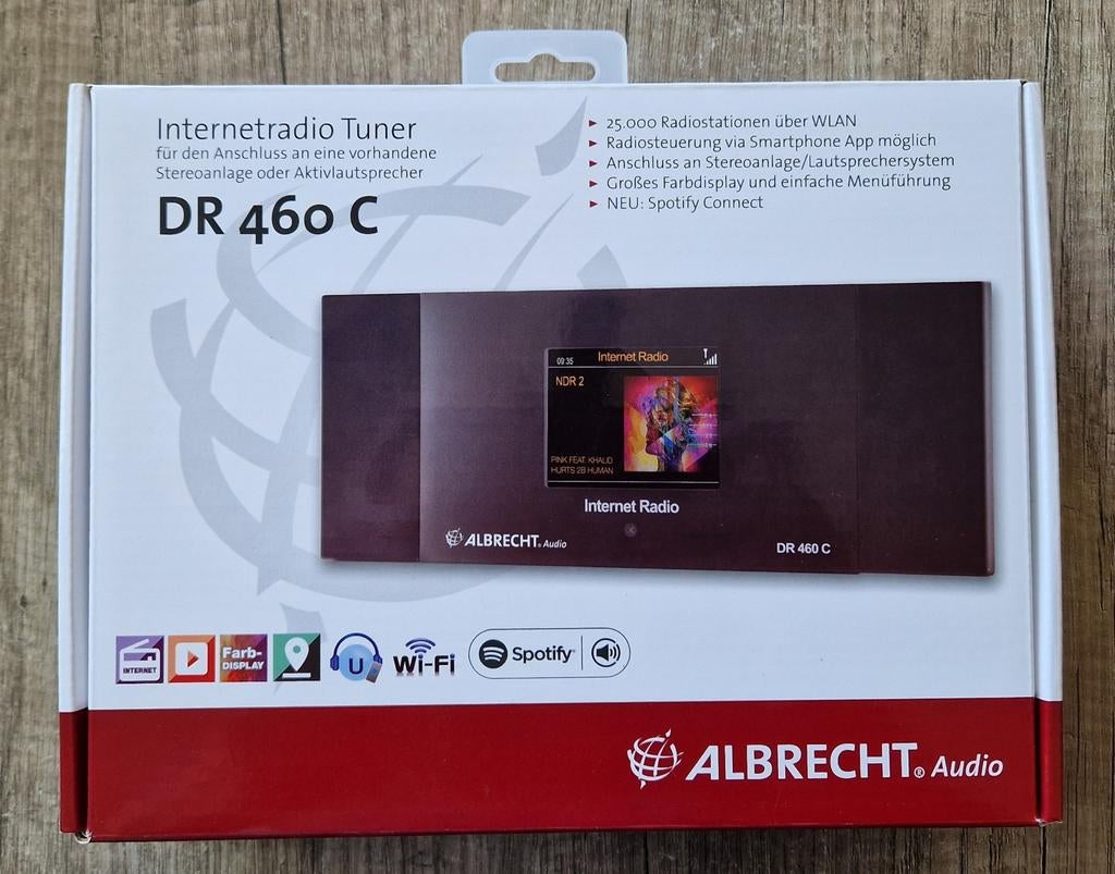 Albrecht Internetradio Tuner DR 460 C, Ophalen of Verzenden, Zo goed als nieuw