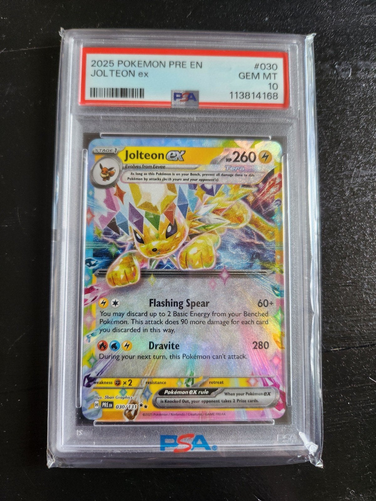 Jolteon ex 030/197 - PSA 10 GEM MT - Pokemon kaart, Ophalen of Verzenden