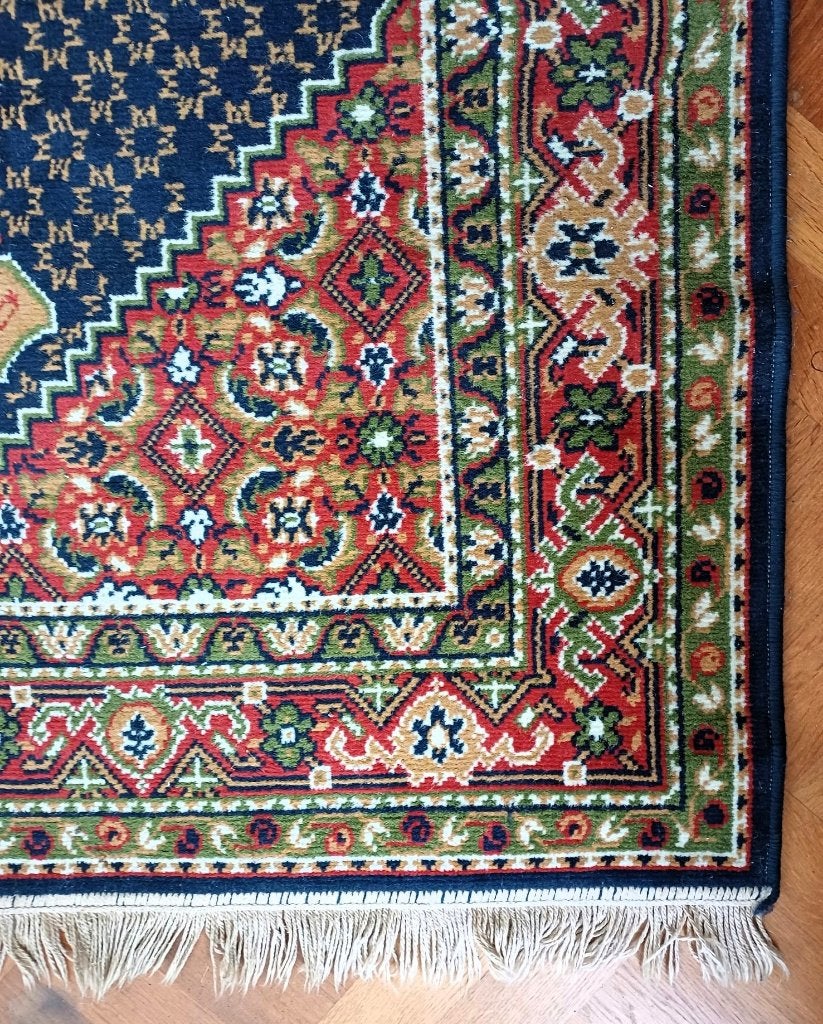 Zeer fraai vloerkleed, folkloristische stijl 140 x 200 cm, 100 tot 150 cm, 200 cm of meer, Ophalen of Verzenden, Zo goed als nieuw