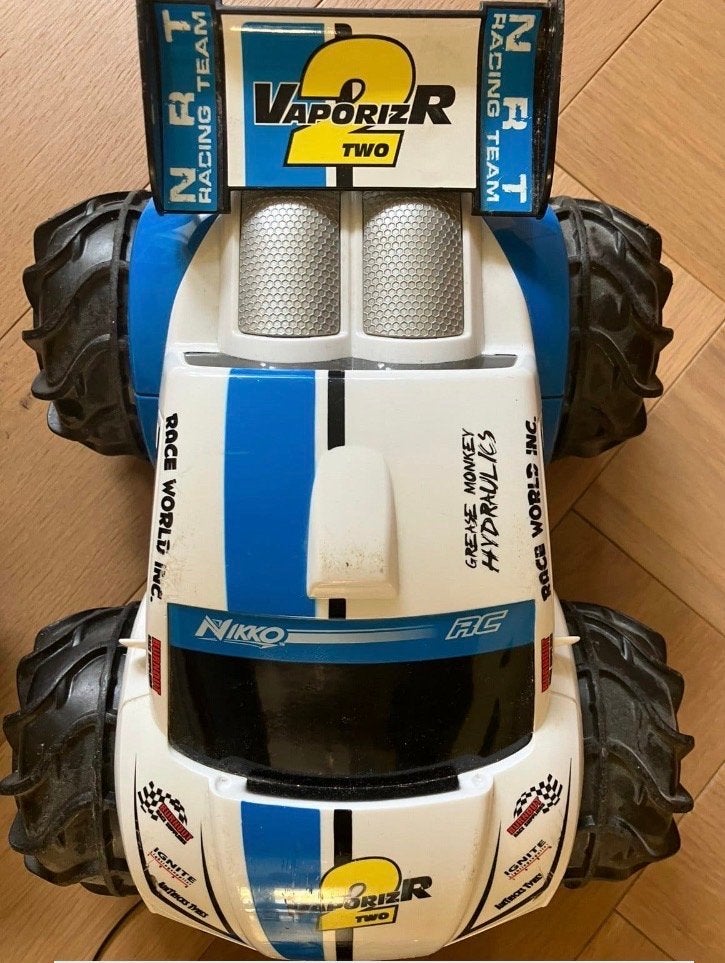 Nikko VaporizR 2 RC auto - Wit/Blauw, Elektro, Gebruikt, Auto offroad, Ophalen of Verzenden